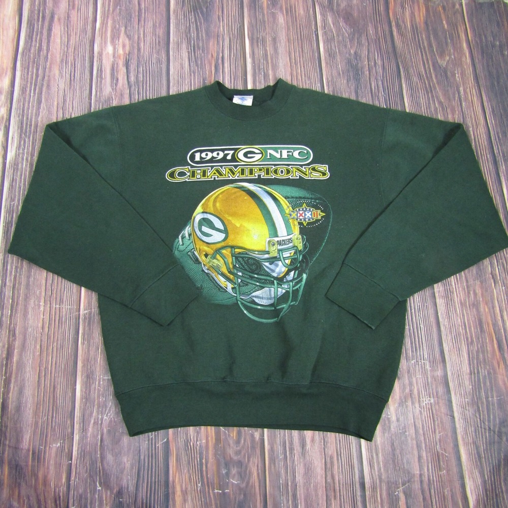 Vintage Pro Player 1997 NFC CHAMPS Green Bay Packers Crewneck Sweatshirt Mens XL